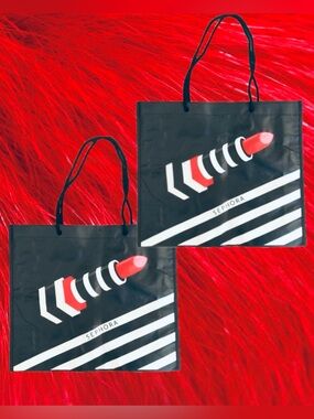 Bundle of 2 NWT Sephora Reusable VIB Rouge Lipstick Totes